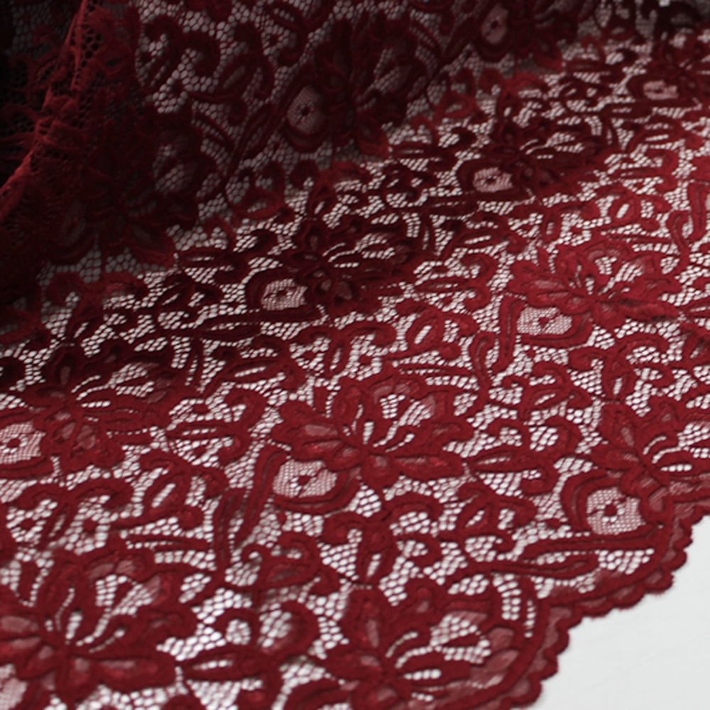 red stretch lace fabric