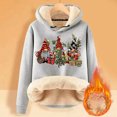 thumbnail image 2 of Wxolcjlv Women's Christmas Print Hoodie Lined Casual Streetwear Hooded Sweatshirts, 2 of 4