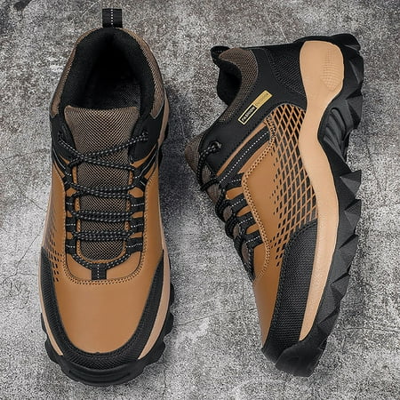 

MNGHNKJ Bottom Wear Resistance Non Slip Hiking Shoes Faux Breathable Tactical Combat Shoes Round Toe Outdoor Travel Hiking Trekking Climbing Shoes For &
