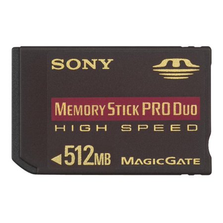 Sony - Flash memory card - 512 MB - MS PRO DUO - for Sony ICD-MX20; Cyber-shot DSC-T7, T7/B, T7/S, W7/B; Handycam DCR-PC55; VAIO VGC-RB30, RB34