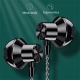 thumbnail image 4 of L-shaped 3.5mm Headphones 90 Degree Right Angle Plug Stereo Bass Headset Wire Control In-ear Earbuds Red, 4 of 5
