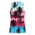 thumbnail image 3 of Penkiiy Beach Tank Top for Men Sunset Coconut Print Summer T Shirt Casual Crewneck Vest Sleeveless Stylish Tank Tops Blouse M Hot Pink, 3 of 4