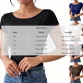 thumbnail image 3 of Women's U-Shaped Backless Short-Sleeve Tops Solid Color Boat Neck Base T-Shirt Bodycon Casual Tees Yoga Workout Tops Coffee, 3 of 7