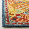 thumbnail image 4 of SAFAVIEH Aspen Warren Geometric Wool Area Rug, Blue/Orange, 9' x 12', 4 of 5