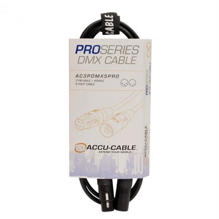 UPC: 0819730010322 | Accu Cable AC3PDMX25PRO 3 Pin Pro DMX Cable – 25 ft.