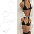 thumbnail image 3 of Giaone Bra Body Chains Bikini Chains Harness Necklace Body Jewelry Alloy Material, 3 of 14