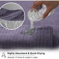 thumbnail image 6 of Jessy Home 4 Pack Dark Purple Stripe Large Bath Towels Set Oversized Microfiber Bath Sheet Soft Towel Set, 6 of 10