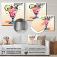 thumbnail image 4 of Designart "Cocktail Colorful Drink Minimalistic wall art VII" Landscapes Metal Wall Art, 4 of 5