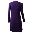 thumbnail image 3 of Doublju Womens Long Sleeve Basic Hi Lo Open Front Cardigan With Plus Size, 3 of 4