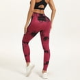 thumbnail image 5 of felwors Scrunch Lift Leggings for Women Tie Dye High Waist Seamless Workout Yoga Pants Ruched Booty Compression Tights (Red, M), 5 of 9
