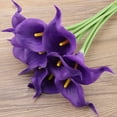 thumbnail image 6 of Plastic Calla Artificial Flower Bridal Bouquet Wedding Home Garden Decor (10pcs), 6 of 8