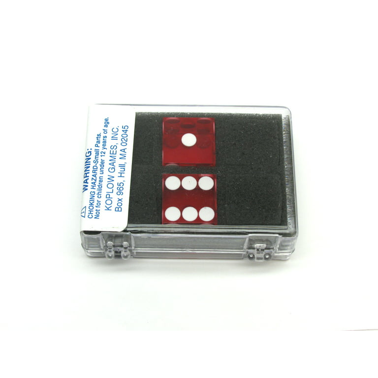 Wide Selection of 19mm Craps Dice - Authentic Las Vegas Casino Table-Played (Caesar's Palace (Red Polished))