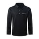 thumbnail image 3 of pstuiky camisetas de manga larga para hombre, Camisa deportiva de color liso para hombre con solapa y botones, manga larga, top/camisa con solapa salir tops l, 3 of 5