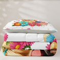 thumbnail image 5 of Manfei Kawaii Dalmatian Twin Comforter Sets, Cartoon Rustic Dog Bedding Set, White Orange, Gray Reversible, 2pcs, 1 Comforter and 1 Pillowcase, 5 of 7