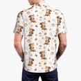 thumbnail image 4 of Daiia Fall Squirrel Pattern Men’s Polo Shirts,Solid Deck Shirt,Classic Fit, Breathable Cotton Polo for Casual and Sport Wear-, 4 of 9