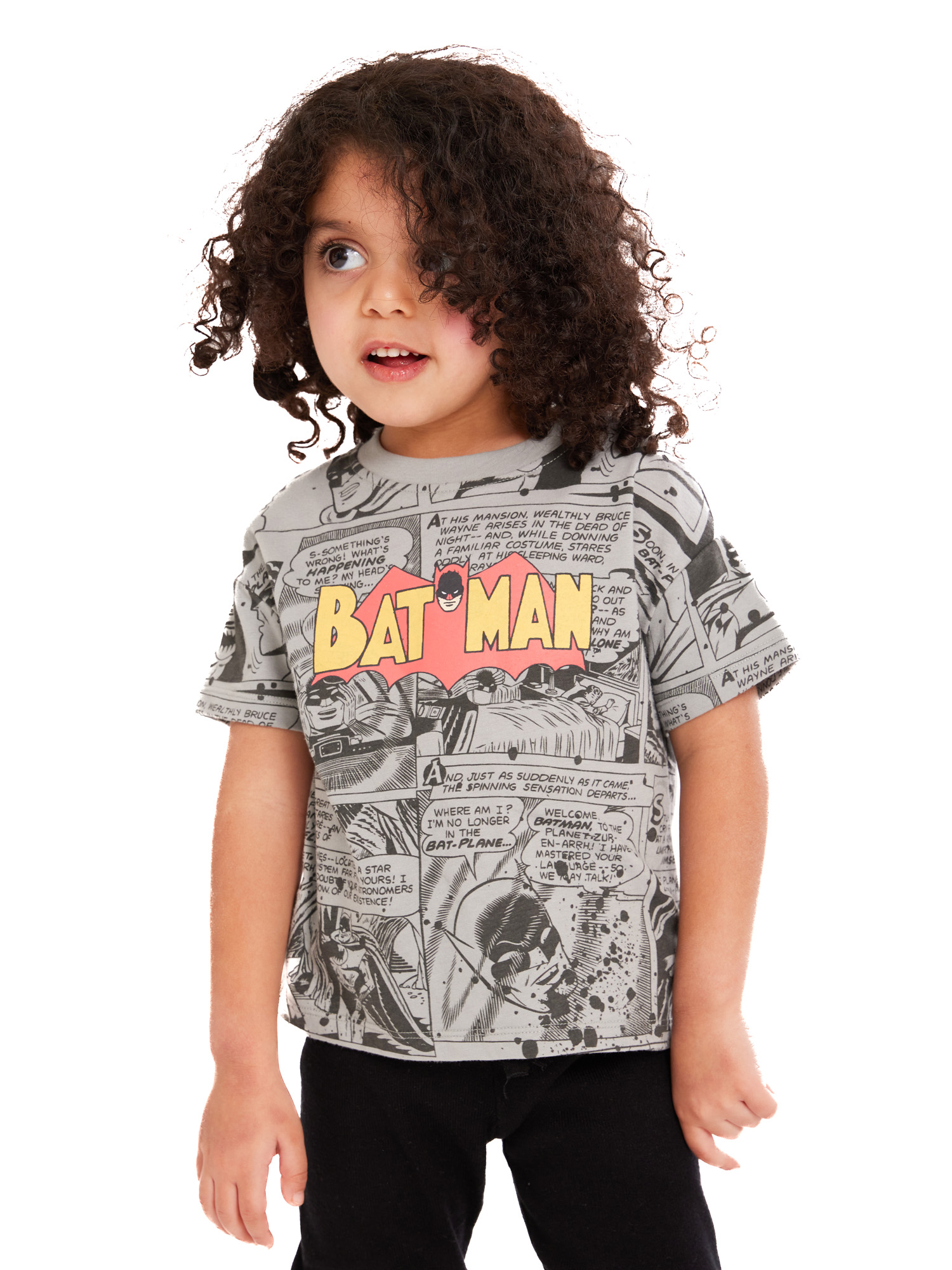 Batman Toddler Boys Comic Short Sleeve Crewneck T-Shirt, Sizes 12M-5T - image 2 of 7