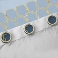 thumbnail image 4 of Erosebridal Geometric Honeycomb Curtains Pack of 2 (42x84 Each) For Boys Girls,Marble Hexagon Curtains Blackout For Teens Adults,Blue Gold, 4 of 6