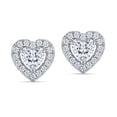thumbnail image 5 of LeCalla 925 Sterling Silver Stud Earrings for Women | Heart-Shaped Cubic Zirconia Stud Earrings, 5 of 7