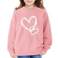 thumbnail image 2 of Ruyang Oversized Sweatshirt for Girls Kids Long Sleeve Loose Fit Pullover Casual Fall Winter Love Pattern Sweater Tops, 2 of 9