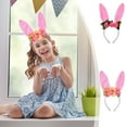 thumbnail image 7 of Matoen Easter Bunny Ears Headband Cute Spring Flower Crown Head Band Floral Rabbit Fairy Headpiece for Easter Birthday Party for Women and Girls, 7 of 7