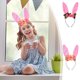 thumbnail image 1 of Xihbxyly Diadema con Orejas de Conejo de Pascua, Bonita Decoración de Flores Artificiales, Hecha a Mano, Material Suave, Accesorio para Fiestas de Primavera, Cómoda de Llevar, Perfecta para Pascua y, 1 of 6