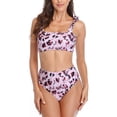 thumbnail image 1 of Charmo Womens Bikini Sets Leopard Printed High Waisted Swimsuits, 1 of 6