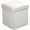 White, variant on Favory Foldable Storage Ottoman for Nursery, Small Foot Stool Ottoman with Hidden Storage,Easy-Clean Fabric for Living Room,White