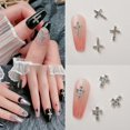 thumbnail image 2 of 10Pack/set 3D Cross Nail Charms Alloy Cross Charms for Nail Cross Nail Gems Acrylic Nail Art Decorations Supplies, 2 of 4