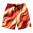 thumbnail image 2 of Boys Swim Trunks Broad Swim Shorts Quick Dry Kids Bathing Suit (Red 5-6 Years), 2 of 4