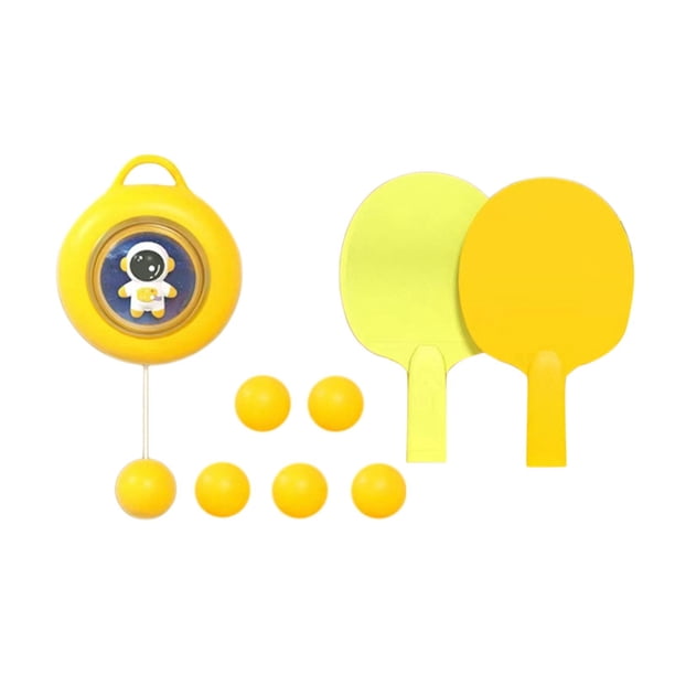 Entrenador de de mesa, interacción entre padres e hijos, equipo de práctica de portátil de autoentrenamiento para niñas, niños, Amarillo