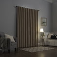 thumbnail image 2 of Sun Zero Amherst Velvet Noise Reducing Thermal Extreme 100% Blackout Back Tab/Rod Pocket Curtain Panel, Ecru, 50"W x 84"L (1 Panel), 2 of 10