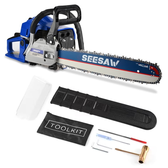 62CC Gasoline Chain Saw, 20-Inch, Blue