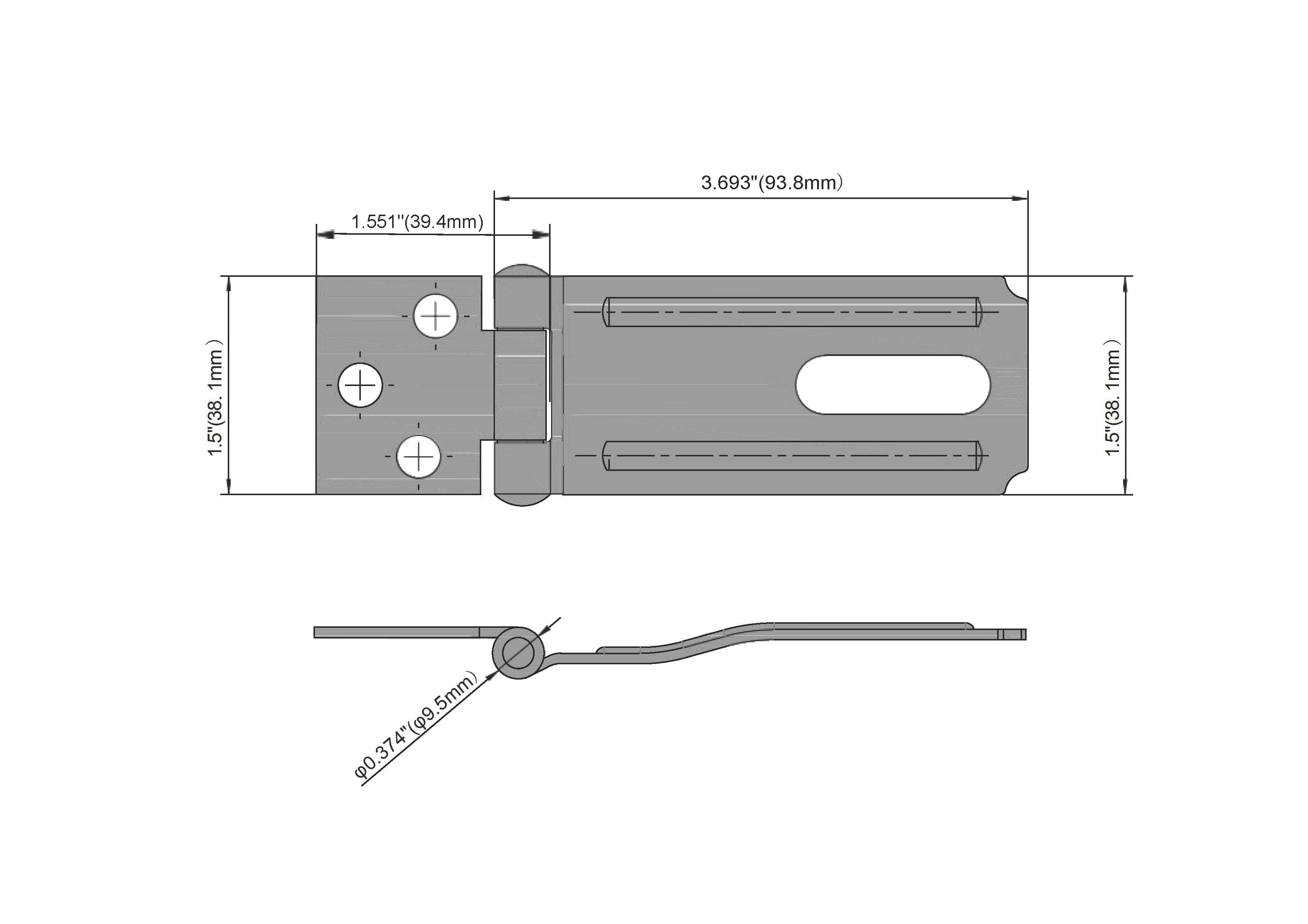 (2 pack) Hyper Tough 3.5 inch. Swivel Safety Hasp, Zinc Plated