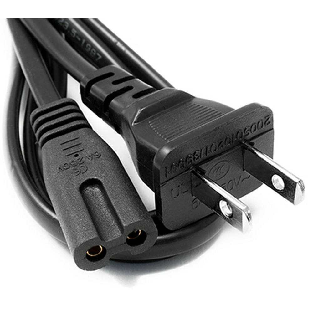 5 Foot AC Power Cord 2 Two Prong Extension Cable for Xbox Playstation 2