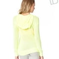 thumbnail image 2 of Aeropostale Womens Striped Knit Hoodie Sweatshirt, Yellow, Juniors, X-Large, 2 of 3