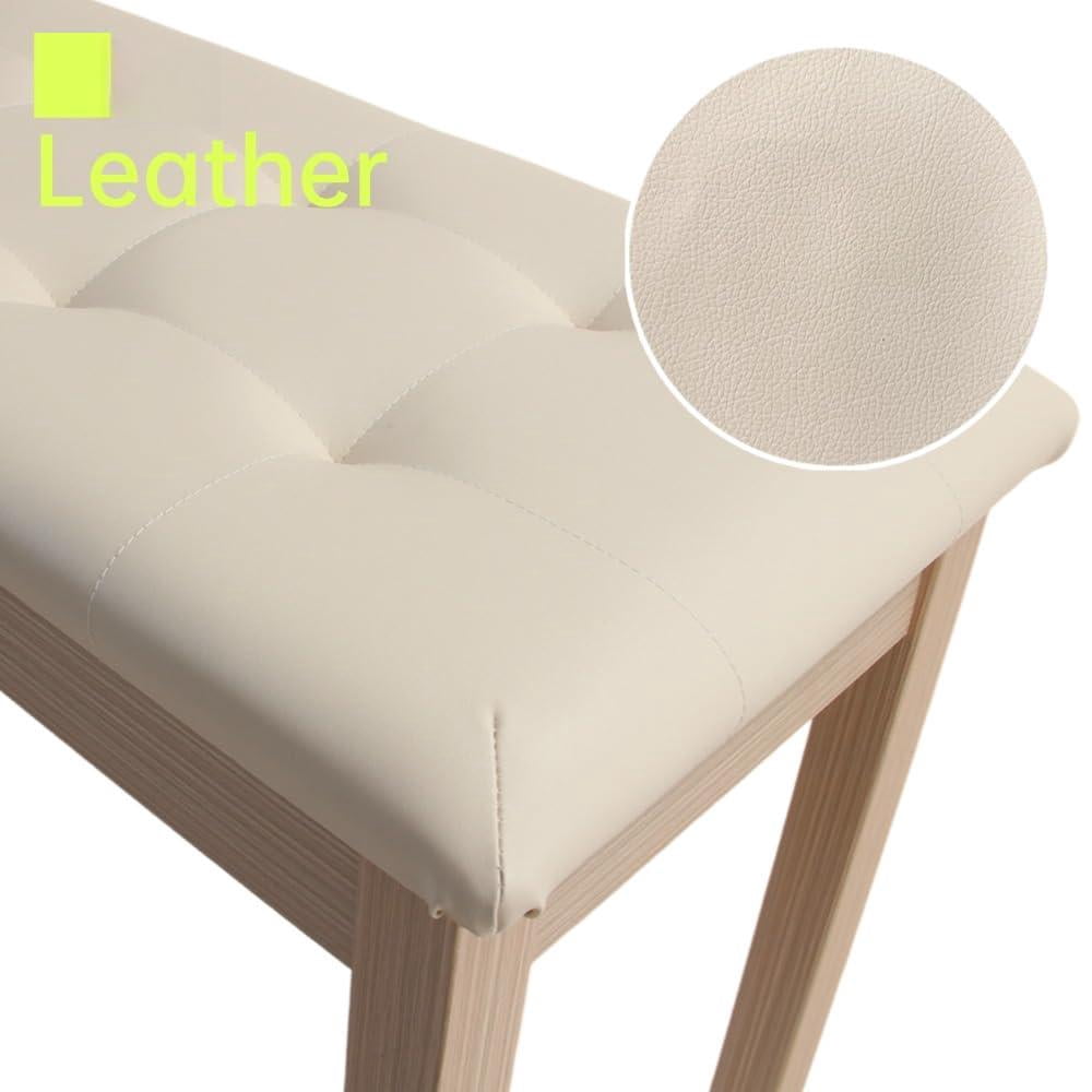 Solid Wood Duet Piano Bench With Storage  Stool And Padded Cushion Keyboard Bookcase Chair Seat High-density Sponges.