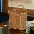 thumbnail image 2 of FeiFu Rattan-Like Woven Wall-Mounted Basket Synthetic Rattan Weather-Proof for Plants Decor Wall Hanging Basket Kitchen Ingredient Storage Basket, 2 of 6