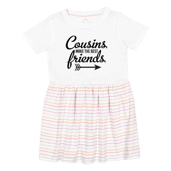 Inktastic Cousins Make the Best Friends with Arrow Girls Toddler Dress