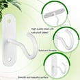 thumbnail image 4 of Wweixi 2pcs Fer Revêtement Antirouille Crochets de Plafond Surface Mate Texture Haut de Gamme Fixation Stable Bord Rond Blanc, 4 of 6