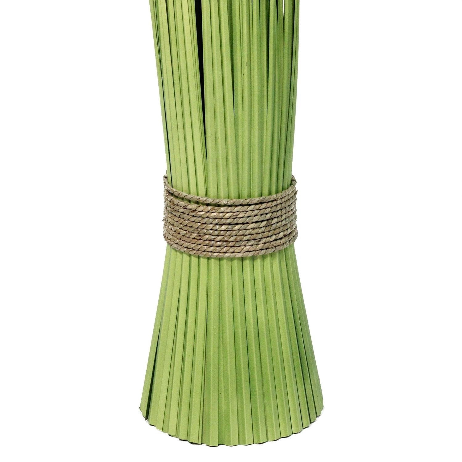 37.75 Green and Yellow Artificial Onion Grass Bundle Wrapped with Decorative Tan Rope