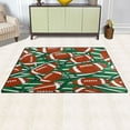 thumbnail image 3 of Ryvnso Rugby Balls Football Area Floor Mat Non-Slip Carpet Soft Rugs Doormats 60" x 39", 3 of 7