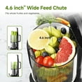 thumbnail image 2 of Sunmaki Extracteurs de Jus 5,2 Pouces Grande Goulotte d'Alimentation pour Fruits et Légumes Entiers, Extracteur à Mastication Lente en Acier Inoxydable Facile à Nettoyer, 2 of 9