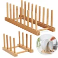 thumbnail image 2 of Wooden Dish Drainer Rack Kitchen Dishes Stand Plate Dish Drying Rack Pot Lid Racks Kitchen Organizer Drying Cups Display Shelf, 2 of 7