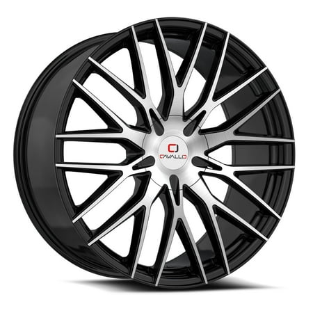 Cavallo CLV-45 26x9.5 Blank 5x/6x +18 Cb 78.1 Gloss Black & Machined