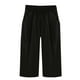 thumbnail image 3 of WILLBEST Pantalones Casuales de Lino Ligeros Para Mujer, Capri de Verano Para Mujer, Pantalones Cortos de Playa de Pierna Recta Con Bolsillos, Hasta La Rodilla, Estilo Exterior, Cómodos y Elegantes., 3 of 3