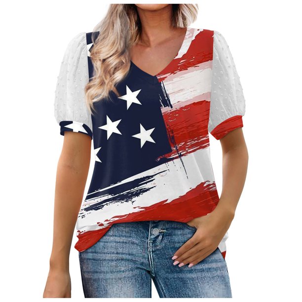 Sequin American Flag Top