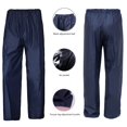 thumbnail image 3 of Rain Suit, Safety Rain Jacket，Waterproof Lightweight Reflective High Visibility Rain Coats Rainwear Rain Gear(Blue S), 3 of 7