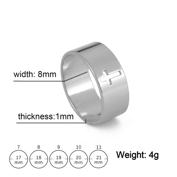 Anillos de pareja de acero inoxidable COOLTIME, anillo de compromiso con cruz sobrenatural de Color plateado para hombre y mujer, regalo de boda, joyería de moda Tan Jianjun unisex