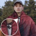thumbnail image 6 of Camping Blanket - Outdoor Stadium Blanket Wearable, Lightweight, Packable, Machine Washable Camping Quilt for Traveling, Picnic, Beach, Party 78"x 56" (Sunset Mountain Scenery), 6 of 8