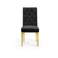 thumbnail image 4 of Meridian Furniture Capri 19.5"H Velvet Dining Chair in Black (Set of 2), 4 of 4